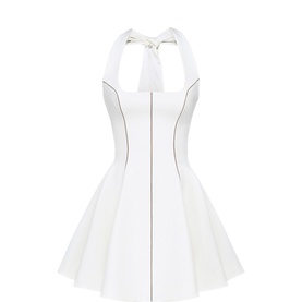 LOVESHACKFANCY Cambria Halter Mini Dress