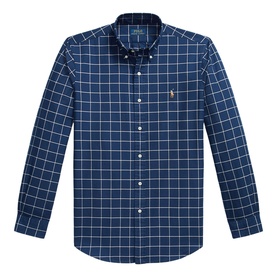 Checked Pony Logo Oxford Shirt