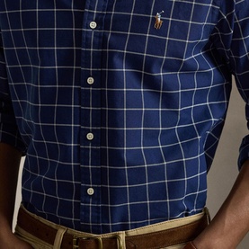 Checked Pony Logo Oxford Shirt