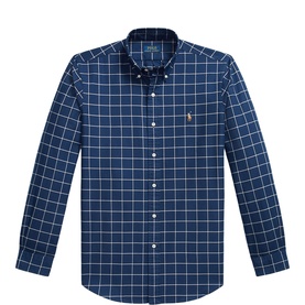 Checked Pony Logo Oxford Shirt