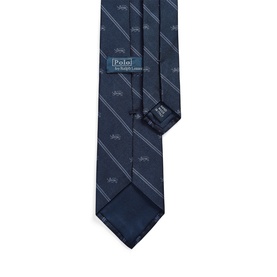 Striped Repp Club Silk Tie