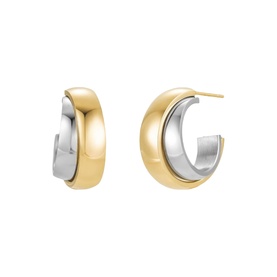 Lumina Two-Tone Hoop Earrings