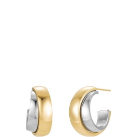 Lumina Two-Tone Hoop Earrings