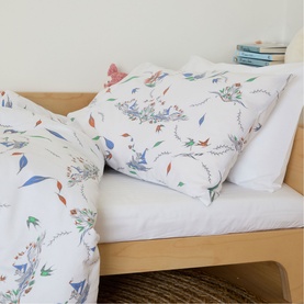 Fox & Friends Toddler Fitted Sheet White