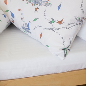 Fox & Friends Toddler Fitted Sheet White