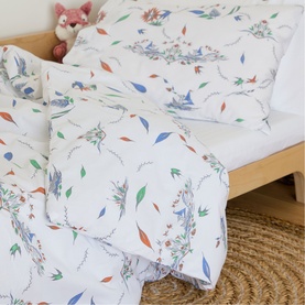 Fox & Friends Toddler Fitted Sheet White