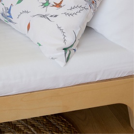 Fox & Friends Toddler Fitted Sheet White