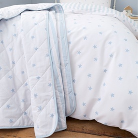 Mini Stars and Stripes Bedspread Blue