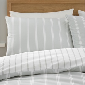 Ashford Stripe Duvet Set Silver