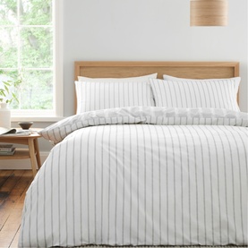 Ashford Stripe Duvet Set Silver