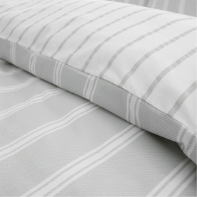 Ashford Stripe Duvet Set Silver