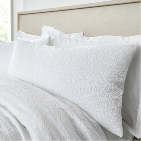 Fleur Matelasse Duvet Set White