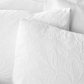 Fleur Matelasse Duvet Set White