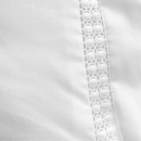 Oxford Lace Trim Duvet Set White