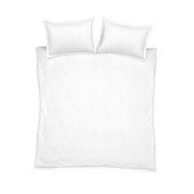 Oxford Lace Trim Duvet Set White