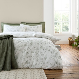 Thea Floral Duvet Set Green
