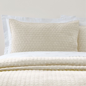 Attica Velvet Standard Pillow Sham Pair Natural