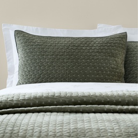 Attica Velvet Standard Pillow Sham Pair Green