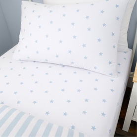 Mini Stars and Stripes Fitted Sheet Blue