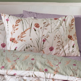 Brushed Grasmere Floral Duvet Set Green