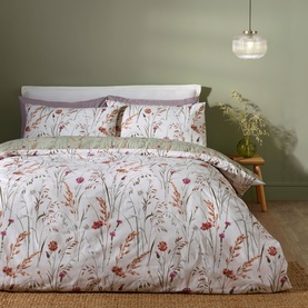 Brushed Grasmere Floral Duvet Set Green