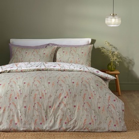 Brushed Grasmere Floral Duvet Set Green