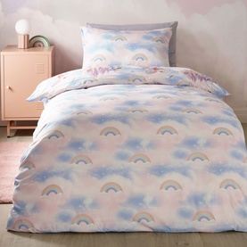Candy Leaves Duvet Set Pink