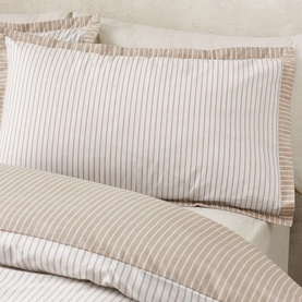 Oxford Pinstripe Duvet Set Natural