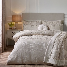 Opulent Jacquard Duvet Set Champagne