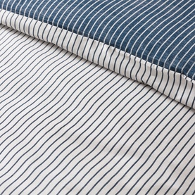 Oxford Pinstripe Duvet Set Navy