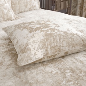 Crushed Velvet Cushion Natural