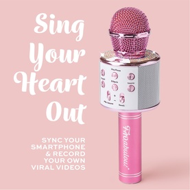 Bluetooth Karaoke Rhinestone Microphone