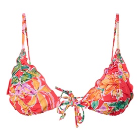Floral Triangle Bikini Top