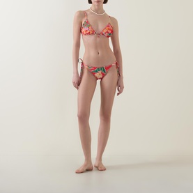 Floral Triangle Bikini Top