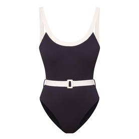 Bandwave Belted One Piece Swimsuit