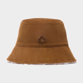Reversible Corduroy Logo Bucket Hat