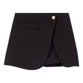 Button Detail Layered Skort
