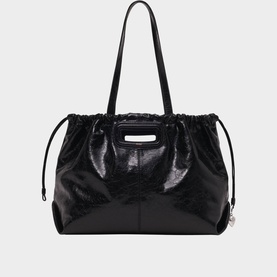 Miss M Leather Drawstring Shoulder Bag