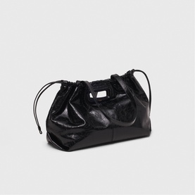 Miss M Leather Drawstring Shoulder Bag