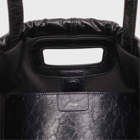 Miss M Leather Drawstring Shoulder Bag
