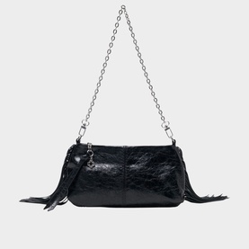 Miss M Distressed Leather Shoulder Bag