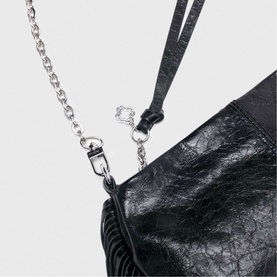 Miss M Distressed Leather Shoulder Bag