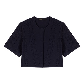 Press-Stud Cropped Cardigan