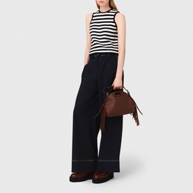 Belted Wide Leg Trousers