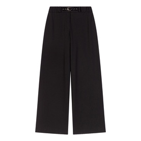 Buckle Detail Wide Leg Trousers