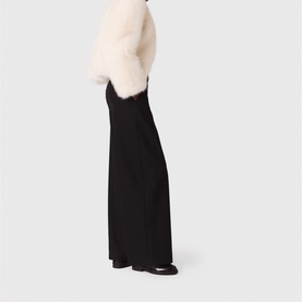 Buckle Detail Wide Leg Trousers