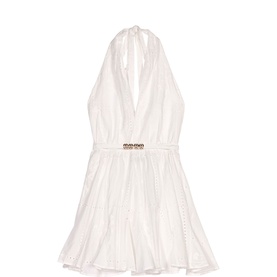 Embroidered Backless Dress