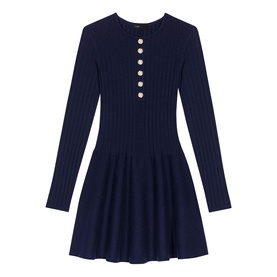 Ribbed Knit Mini Dress