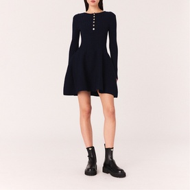 Ribbed Knit Mini Dress