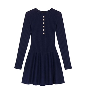 Ribbed Knit Mini Dress